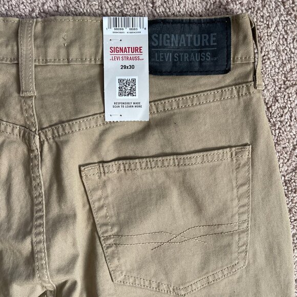Signature X Levi Strauss NEW NWT Mens 29x30 Athletic Hybrid Chino Pants Stretch - Picture 7 of 7